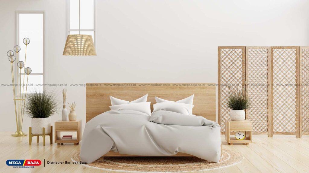 Desain Kamar Tidur 3×3 ala Japandi Natural