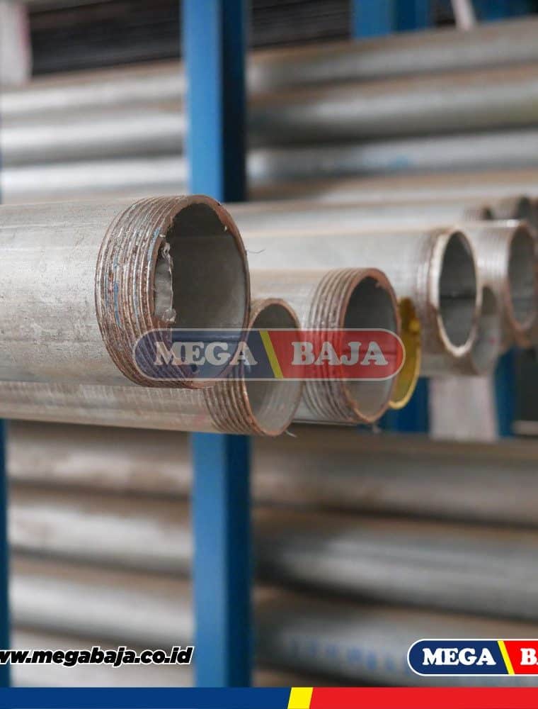 Pipa Galvanis Spindo Drat 2" x 6 Grade Biru
